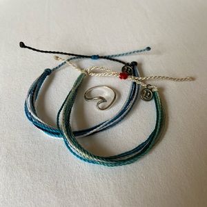 Pura Vida bundle - 2 bracelets and 1 wave ring
